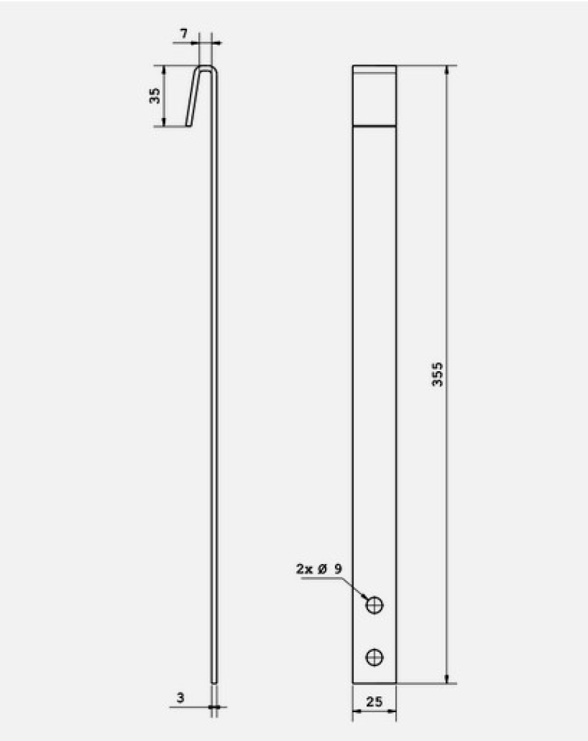 Preview: Gitterrost Lichtschachtsicherung Einhängebügel verzinkt zum Verschrauben 1 Paar = 2 Stück