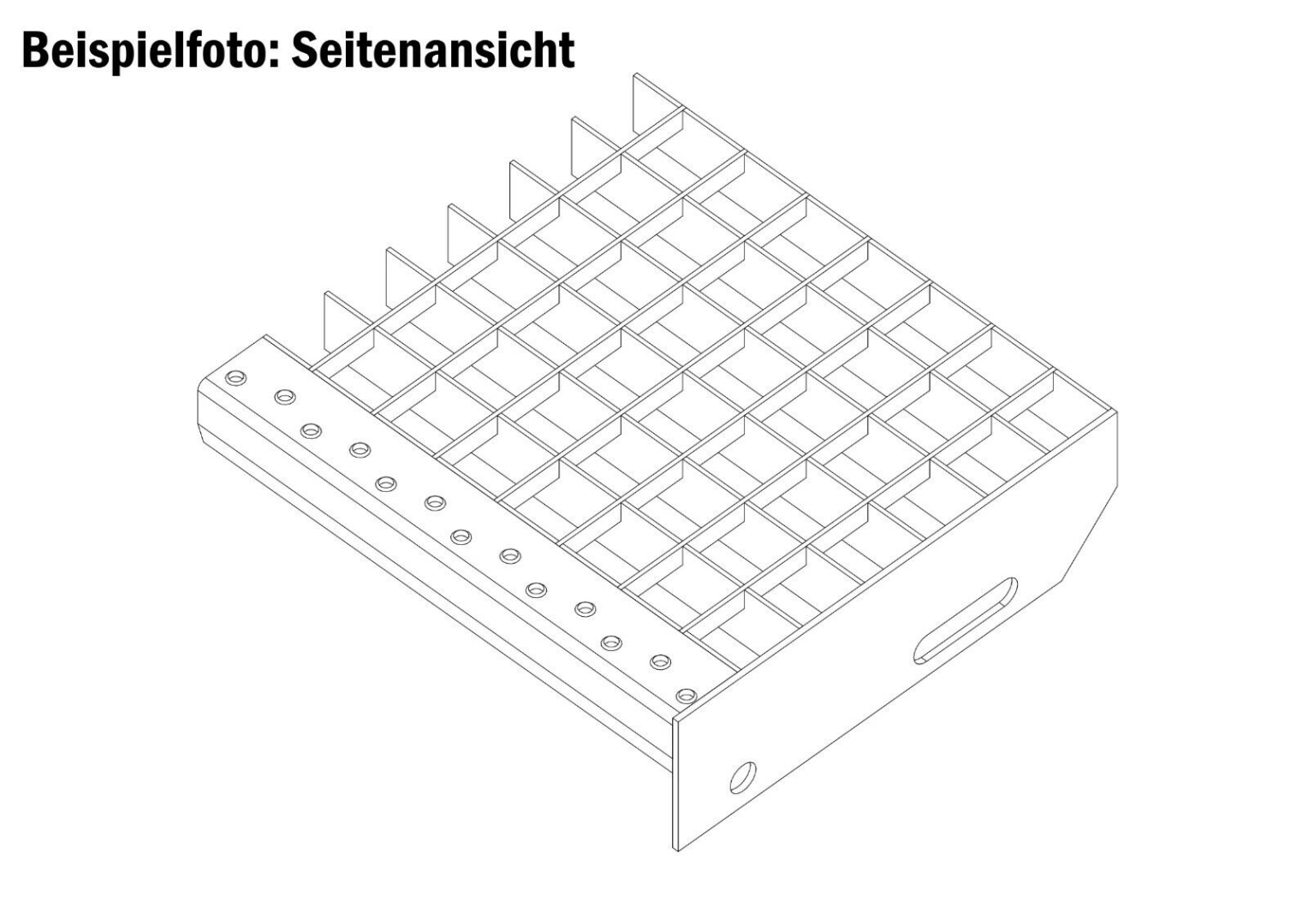 Gitterroststufe verzinkt 800x270mm Maschenweite 30x10mm