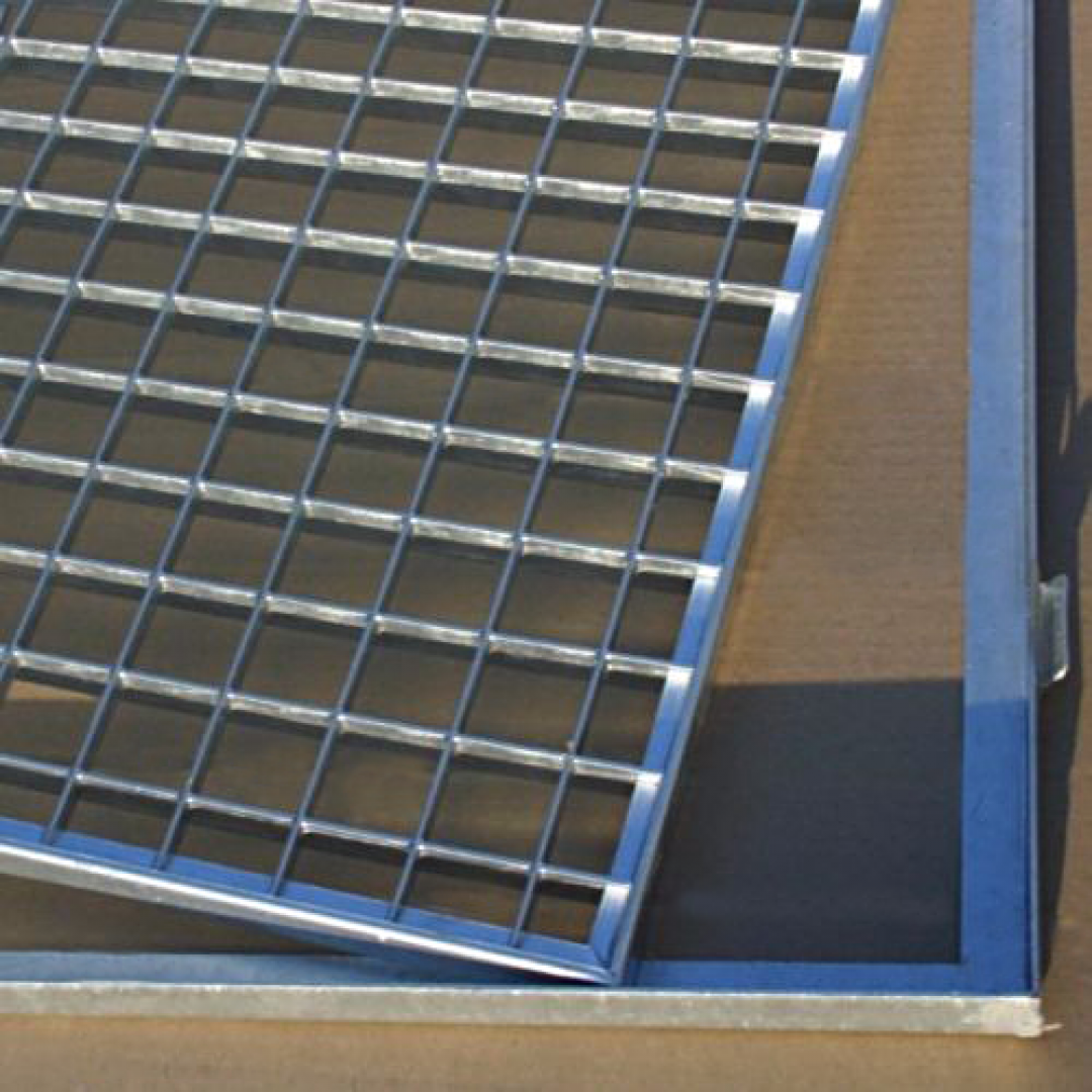 Gitterrost 590x1190mm, 600x1200mm, 60 x 120 cm, verzinkt Maschenweite 30x30mm Bauhöhe 20mm mit Rahmen